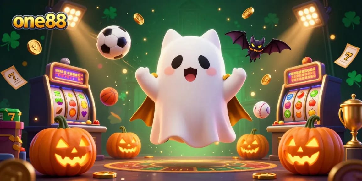 Experience the thrill of one88 with vibrant games and characters in this dynamic casino scene.