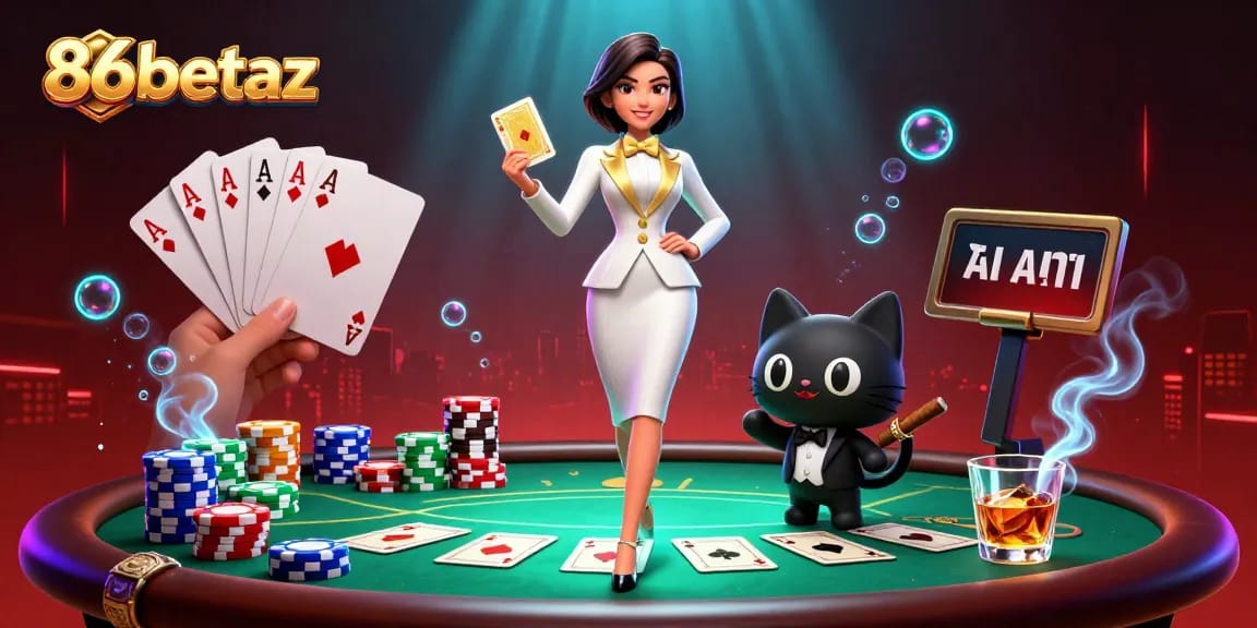 Engage in thrilling gameplay at 86betaz with glamorous characters and poker excitement.