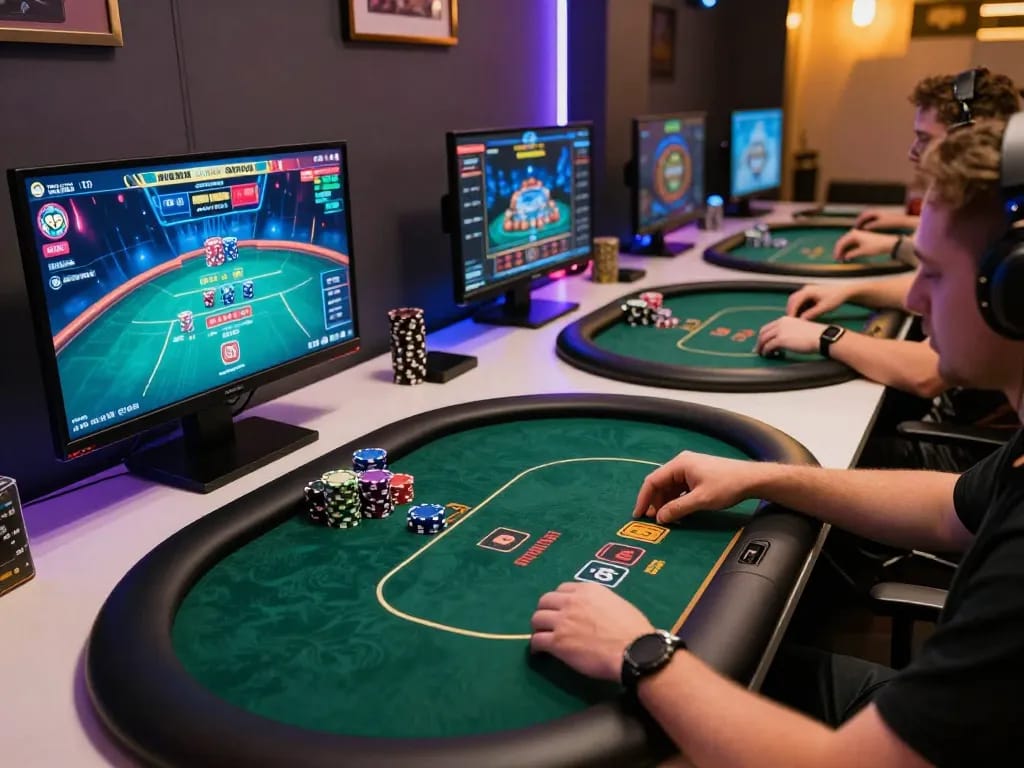 Engaging in strategic gameplay on kerajaanslot with high-quality online poker setup