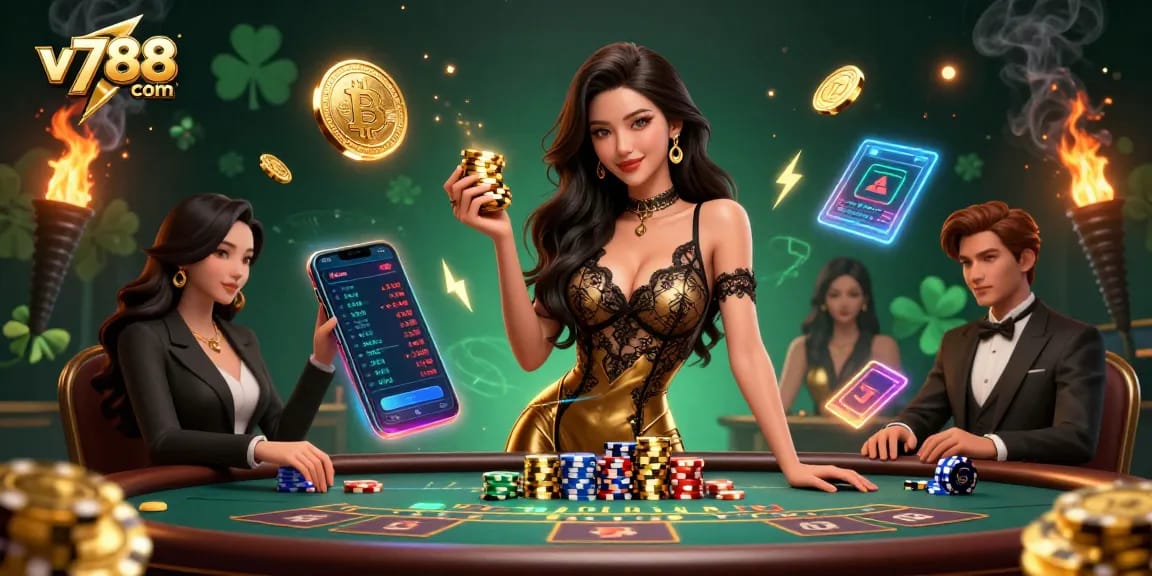 Experience high-stakes gaming with lively action at v788 com’s exclusive baccarat table.