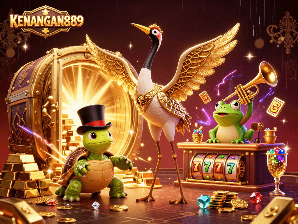 Play and win at KENANGAN889 with vibrant 3D characters and exciting casino elements.