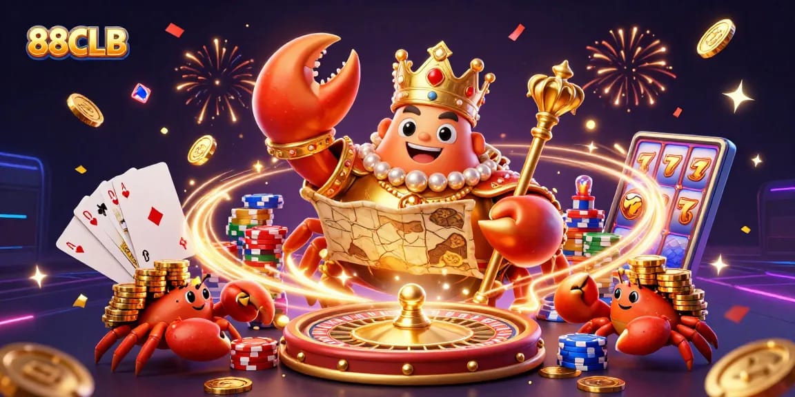 Experience thrilling games at 88CLB with golden crab emperor and dazzling treasures.
