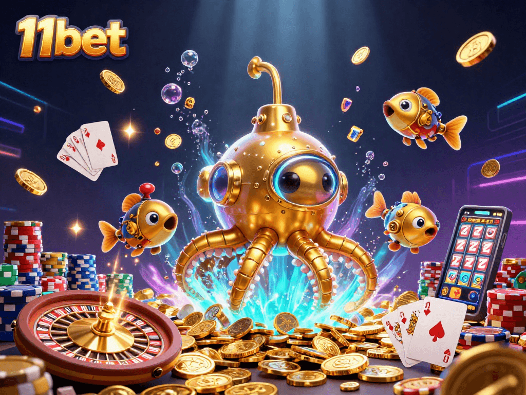 Experience the thrill of gaming with 11bet's exciting golden kraken submarine revealing riches.