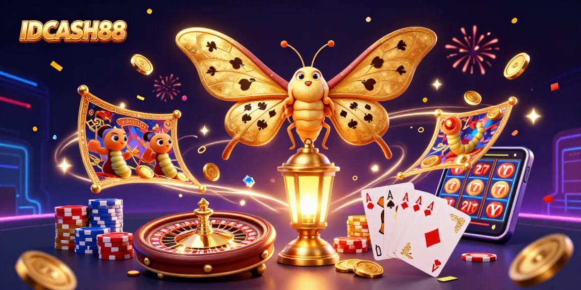 Experience the excitement of IDCASH88 with vibrant casino scenes and stunning graphics.