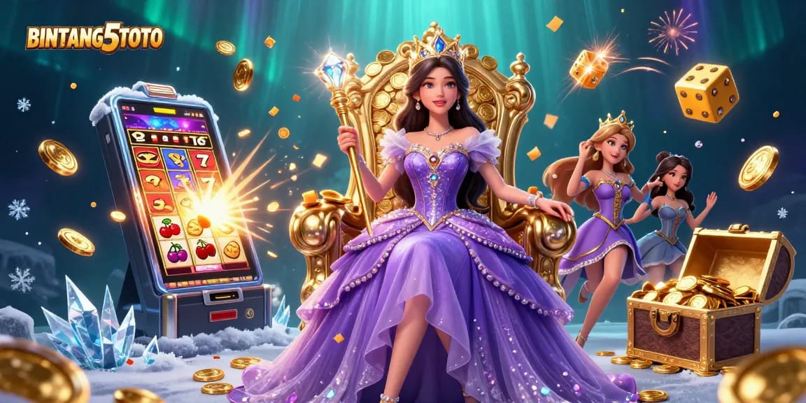 BINTANG5TOTO brings vibrant casino energy with a magical princess and thrilling slot action.
