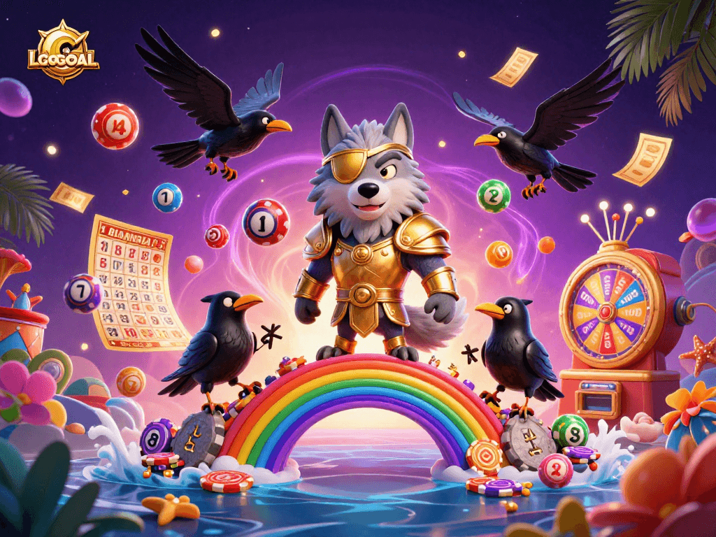 Experience thrilling gameplay with LGOGOAL's vibrant casino scene featuring Odin and dynamic game elements.