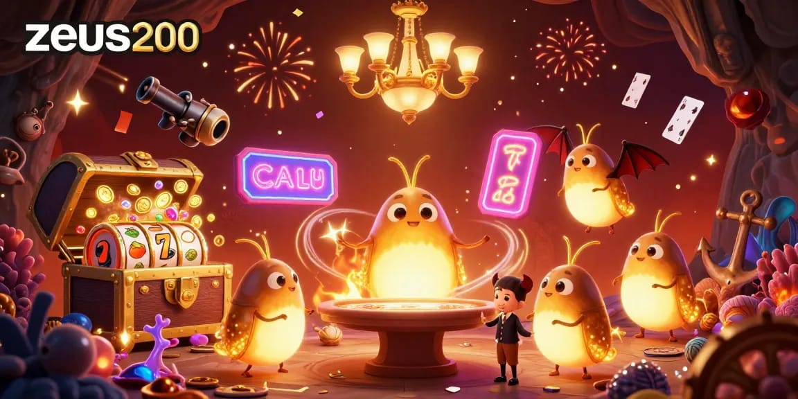 zeus200 menampilkan kasino gua yang diterangi oleh glowworms dengan efek visual luar biasa