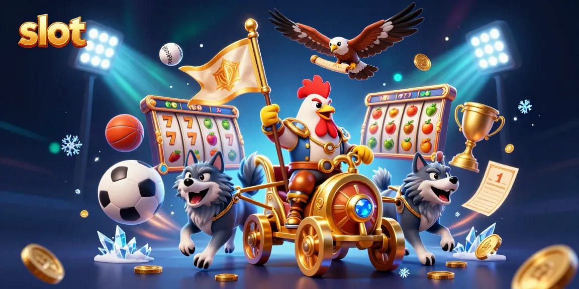 Engage in thrilling slot adventures with vibrant characters, gold coins, and dynamic elements.