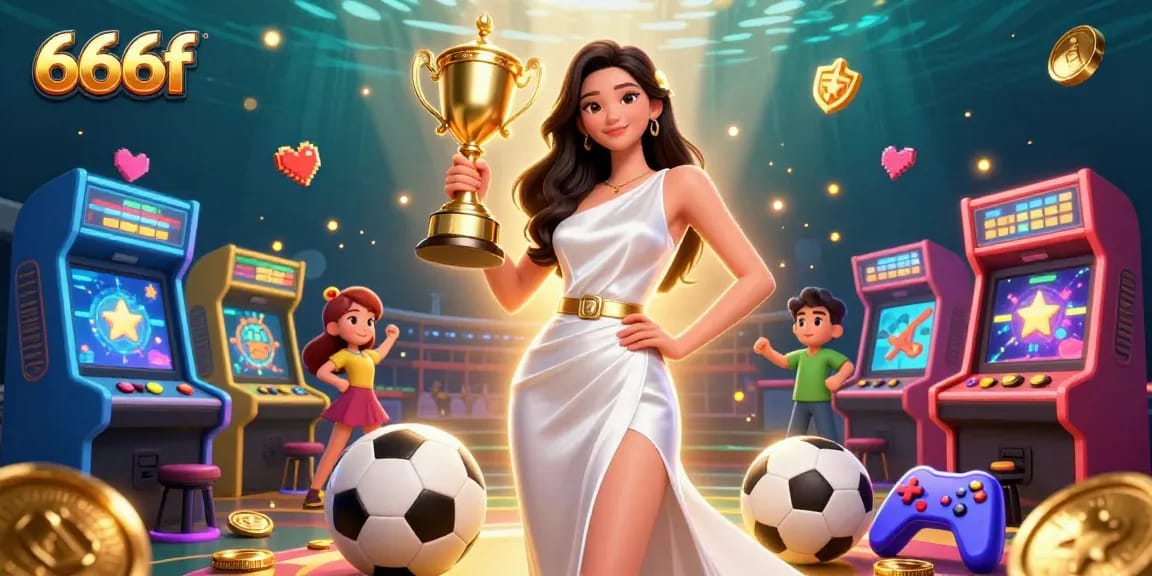Experience thrilling wins at 666f with a stunning Asian woman celebrating a big win in a vibrant casino.