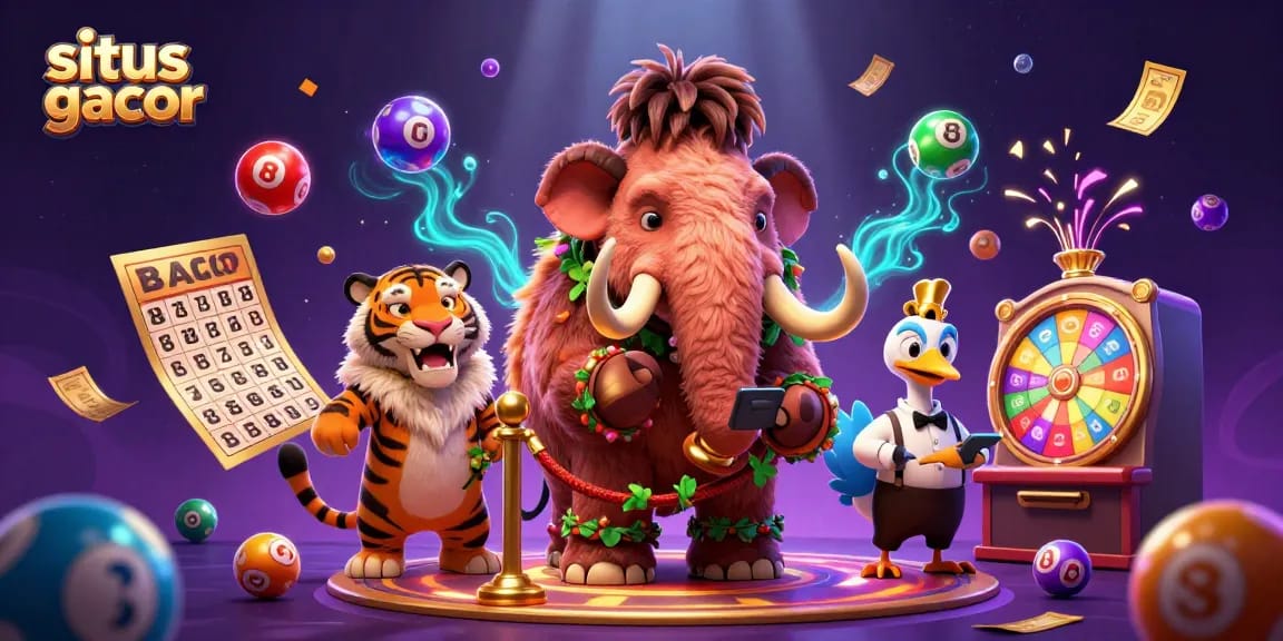Experience thrilling jackpot excitement at situs gacor with vibrant, animated casino characters.