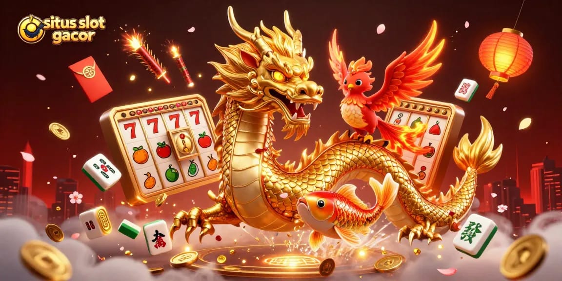 Play lucrative games on situs slot gacor featuring stunning dragons, slots, and coins!