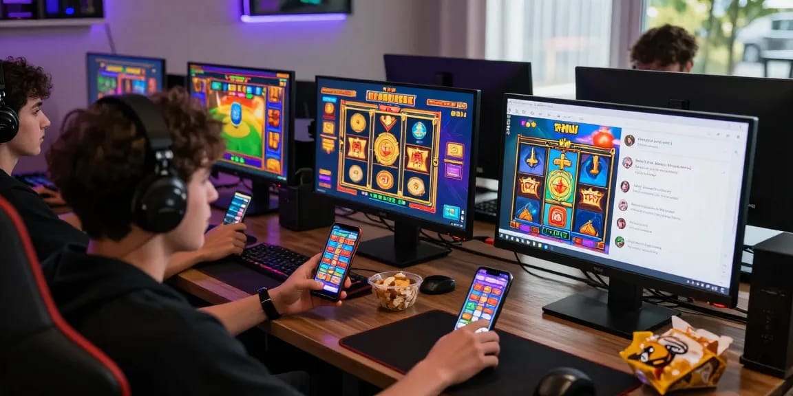 Immersive tempototo online gaming setup with dynamic slot games and active community engagement.