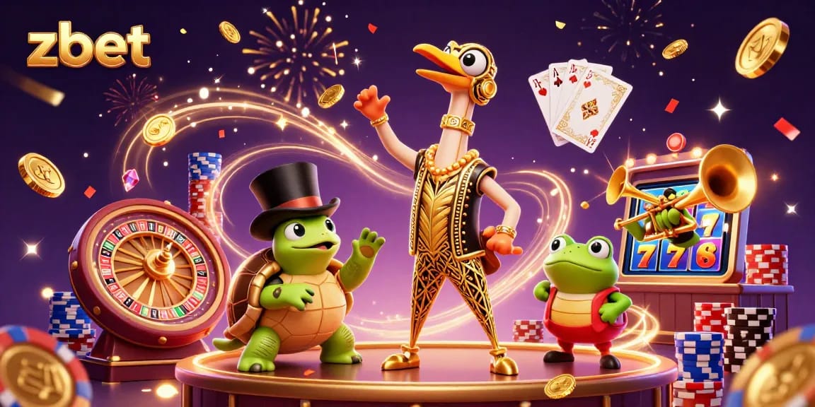 Zbet offers a vibrant online gaming experience with dynamic casino elements, featuring a playful environment.