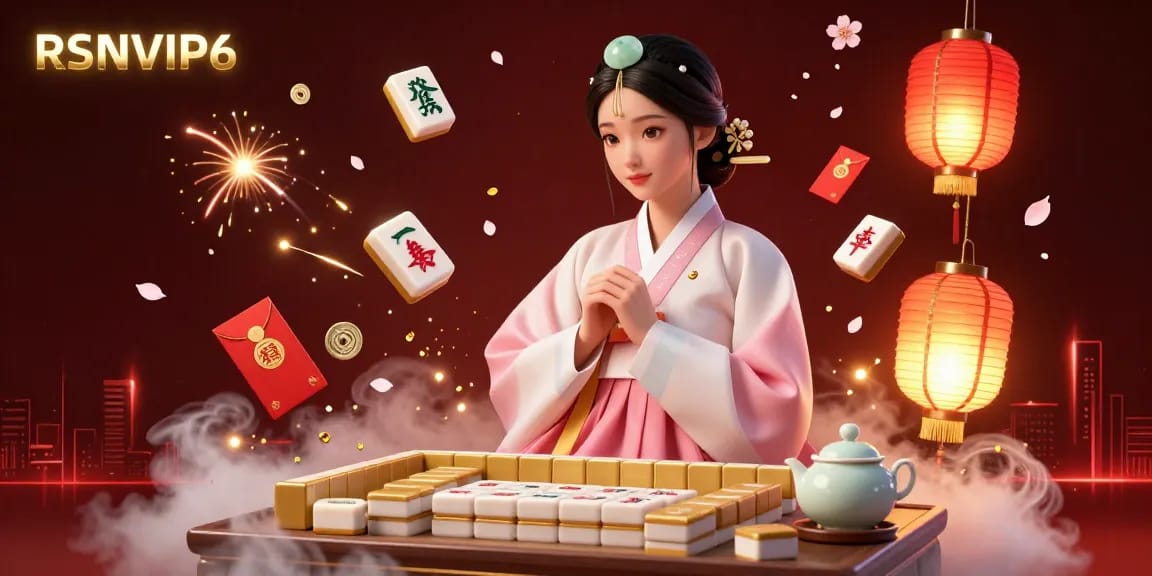 Engage in vibrant gameplay with RSNVIP6's dynamic casino experience featuring mahjong and festive elements.