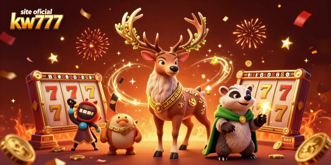 Experience excitement at the site oficial kw777 with 3D illustration showcasing enchanting casino themes and characters.