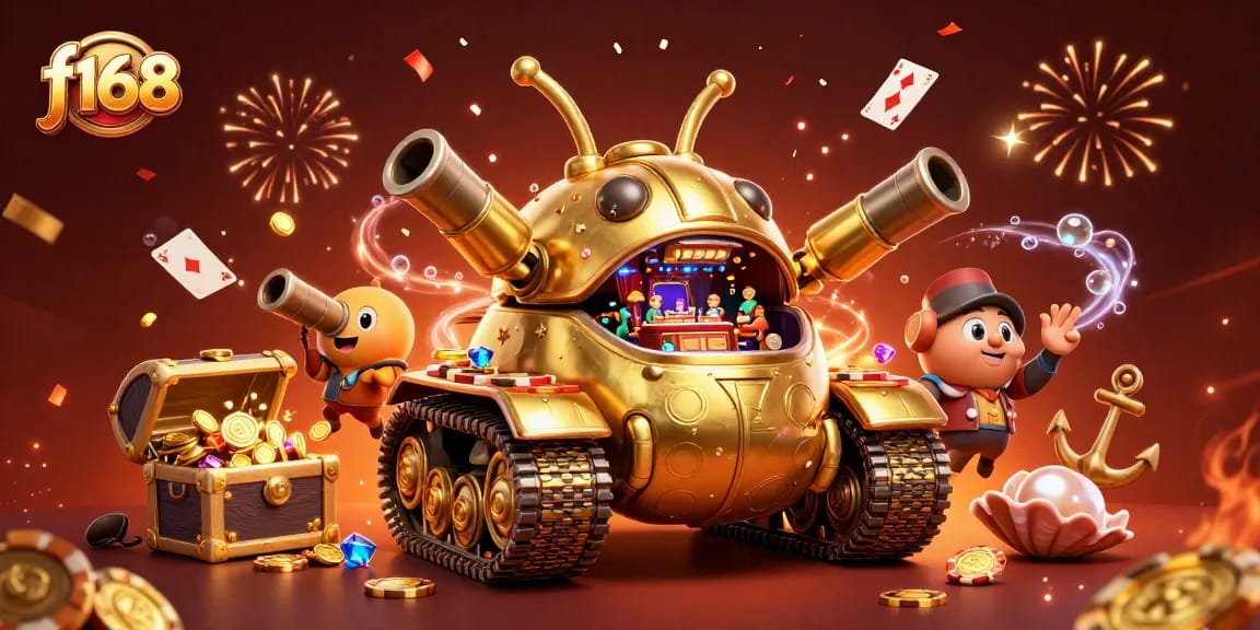 Experience thrilling gameplay in f168 with a casino-themed battle tank loaded with fun!