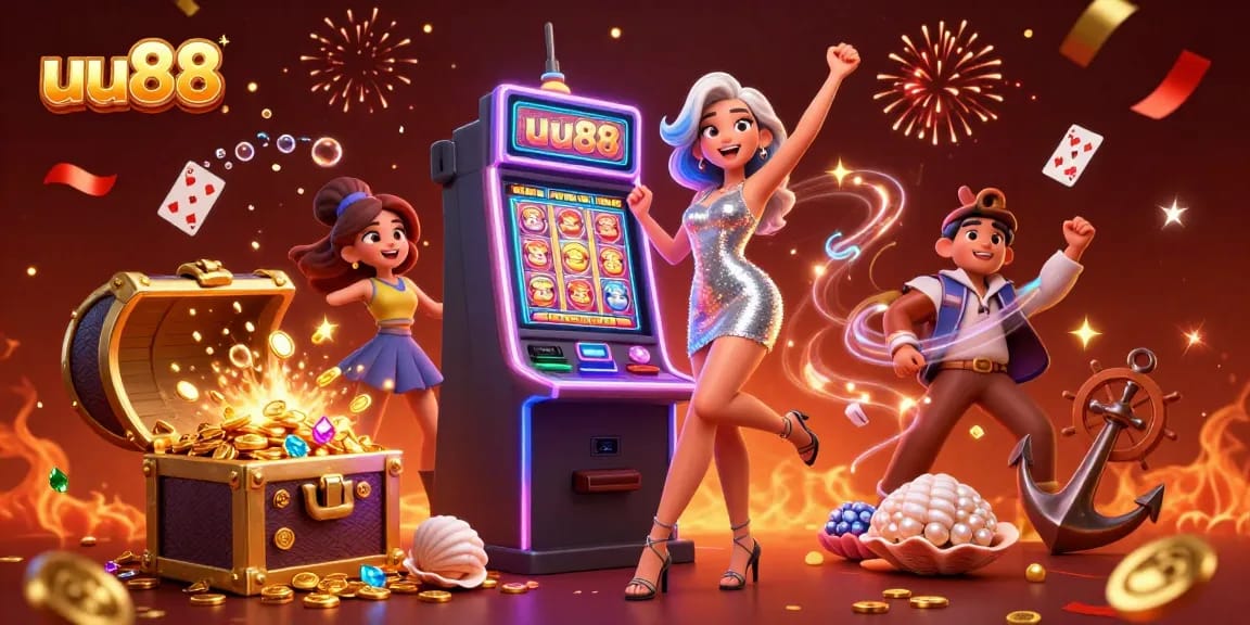 Experience the excitement of uu88 with a stunning celebration of casino gameplay and jackpot wins.