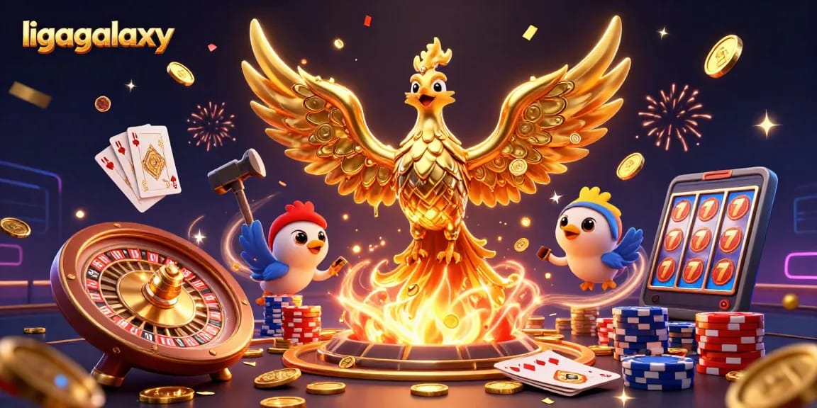 Gambarlah pengalaman bermain di ligagalaxy dengan kartu remi dan koin emas yang berjatuhan