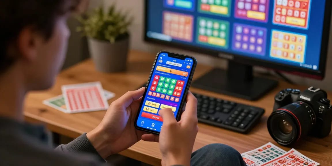Pengguna sedang menikmati layanan ratutogel di smartphone dengan antarmuka yang menarik.
