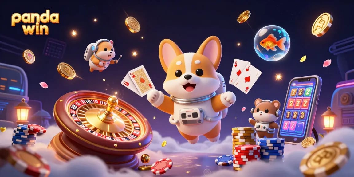 Join the panda win adventure in a stunning space casino with vibrant characters!