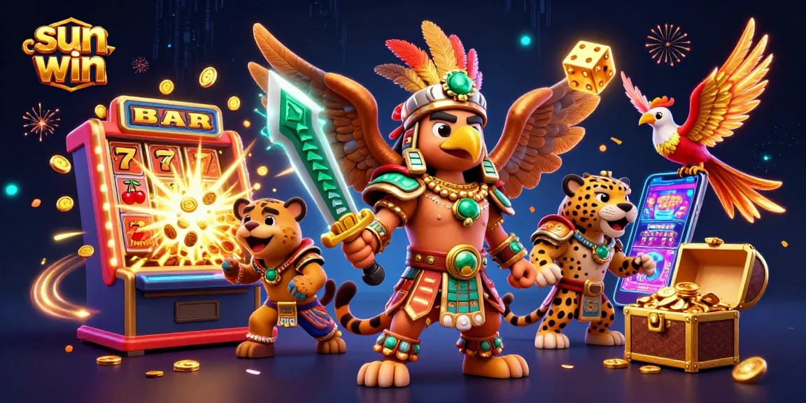 Spin the sun win slots with vibrant Aztec warriors and a jackpot explosion