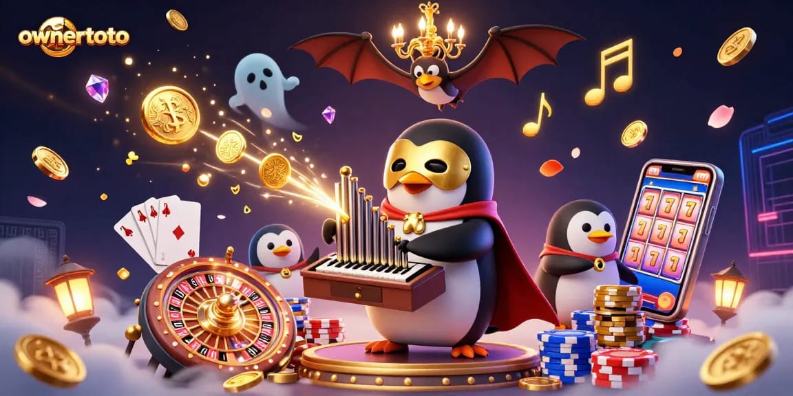 Menyaksikan ownertoto dengan penguin opera 3D di organ pipa yang mengeluarkan koin emas.