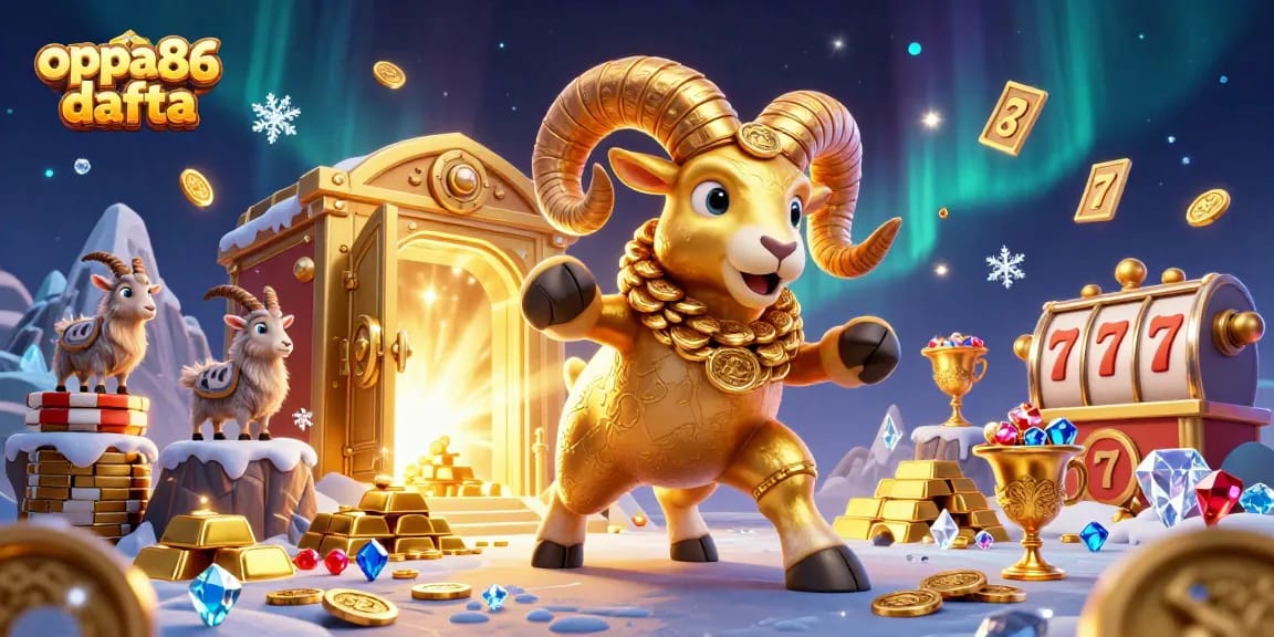 Try your luck with oppa86 dafta amidst golden riches in this dynamic casino scene!