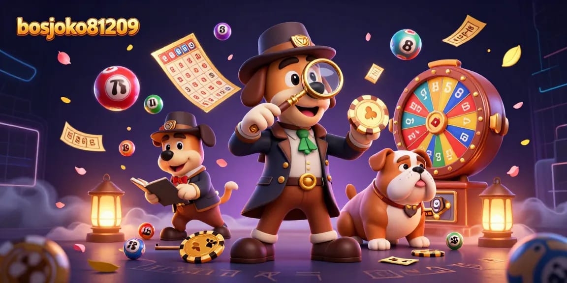 Bermain dengan bosjoko81209, perburuan harta karun di kasino dengan anjing detektif dan banyak elemen judi menarik.