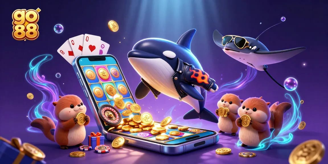 Experience thrilling wins at go 88 with our captivating 3D casino illustration featuring dynamic characters and exciting game elements.