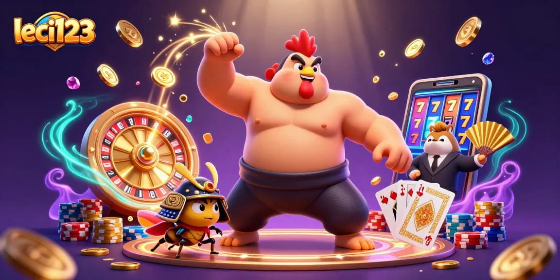 Experience thrilling gameplay with leci123 as epic characters engage in exciting gambling adventures.