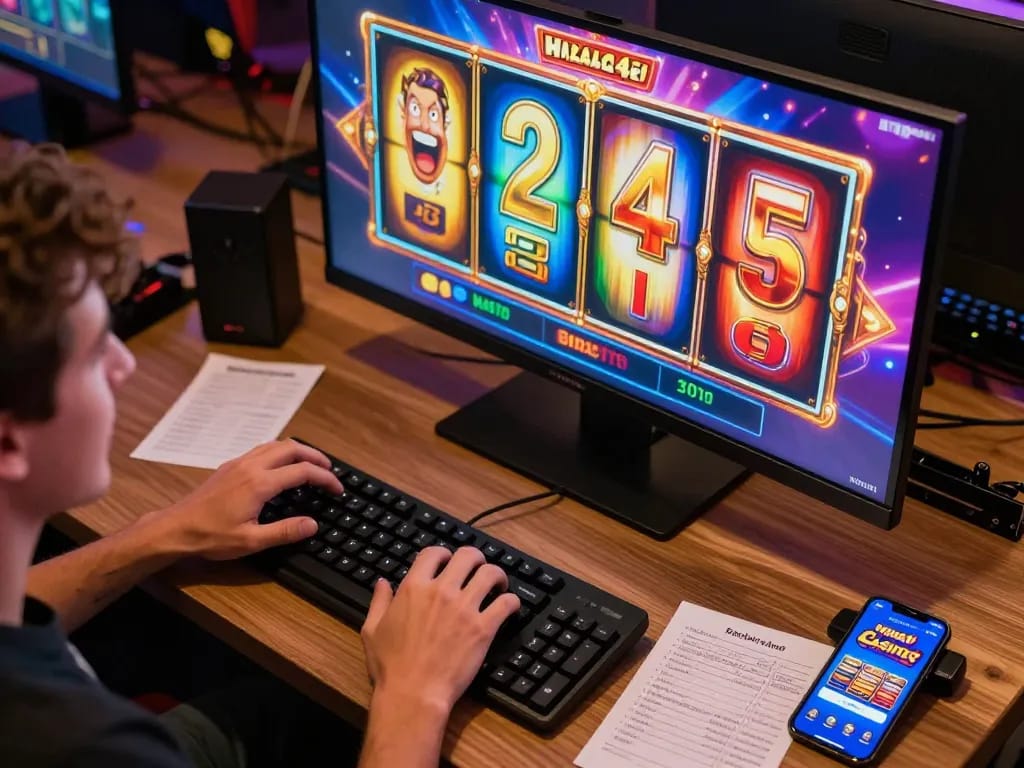 Experience thrilling slot gameplay with viral4d casino app, showcasing animated reels and strategic gambling.