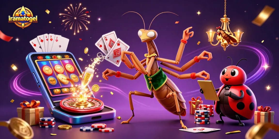 iramatogel menawarkan pengalaman bermain menarik dengan banyak elemen kasino, menampilkan kartu, chip, dan slot.