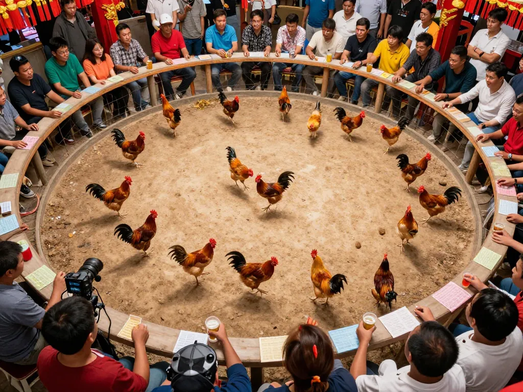 Witness thrilling đá gà đòn action at the vibrant arena filled with enthusiastic spectators