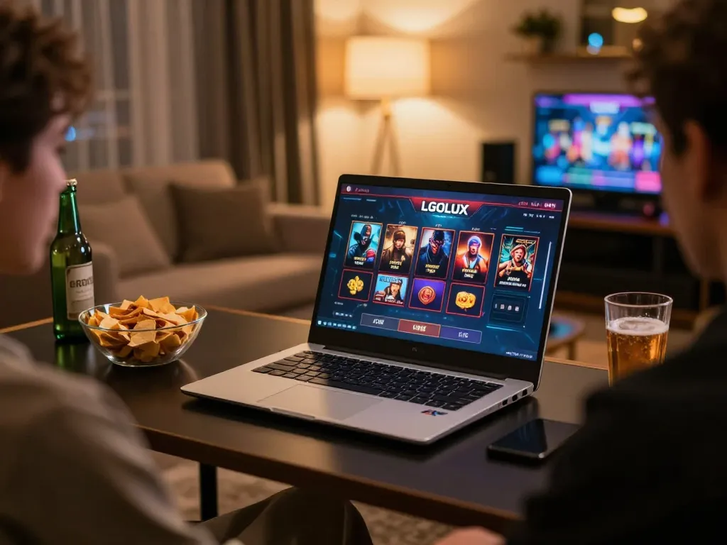 Experience luxurious online gaming with LGOLUX interactive interface and engaging gameplay.