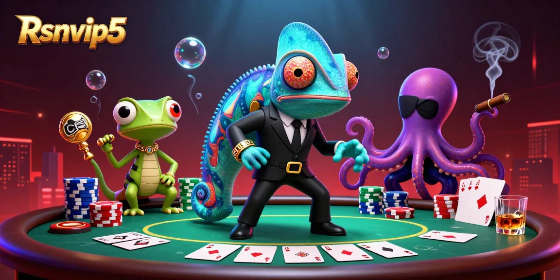 Rasakan Rsnvip5 dengan adegan poker yang mendebarkan featuring karakter dinamis dan aksi kasino yang berwarna-warni.
