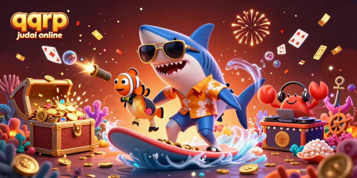 Engage with qqrp judi online and win big in this vibrant casino-themed undersea scene.