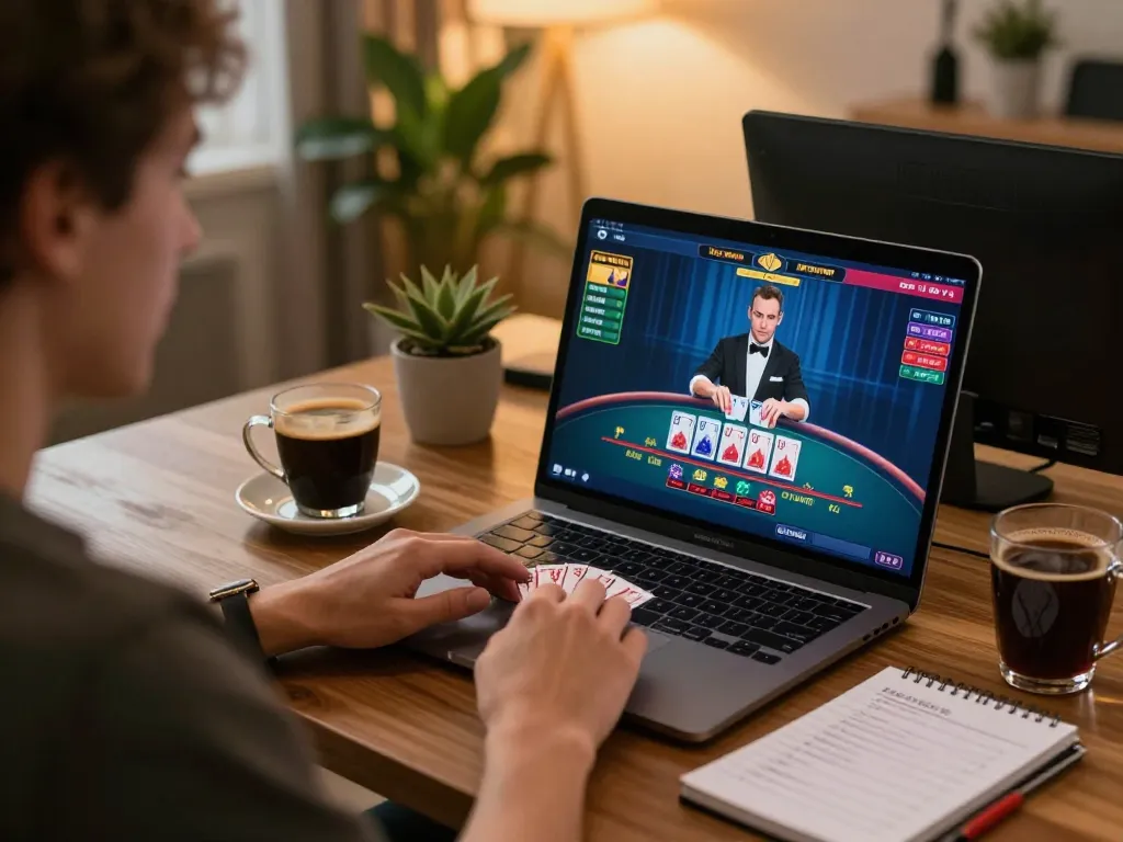 79king player immerses in online blackjack game with strategies noted