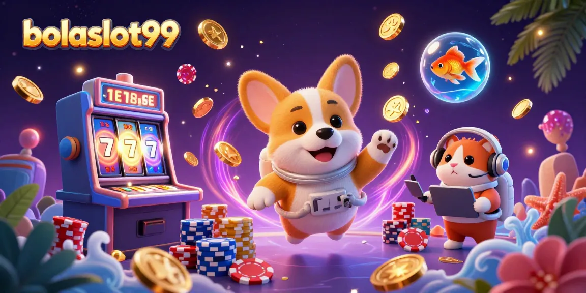 Engage with bolaslot99's thrilling slot experience in this dynamic 3D casino scene.