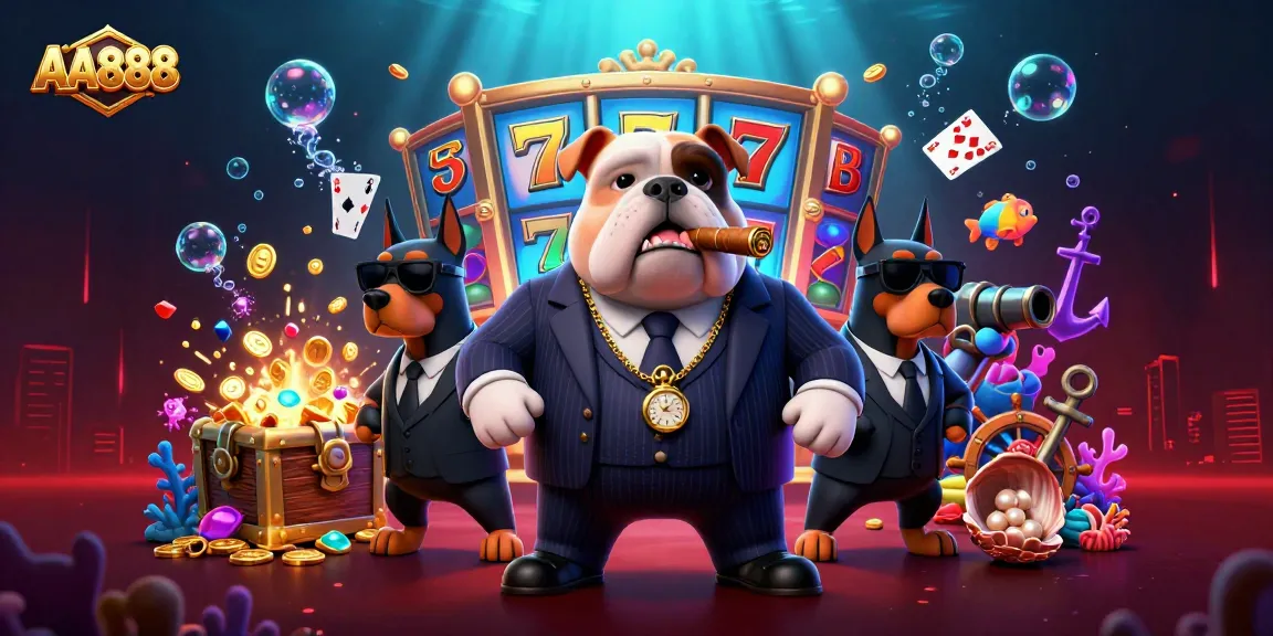 Play captivating casino games at AA888 with colorful slot reels and dynamic characters!