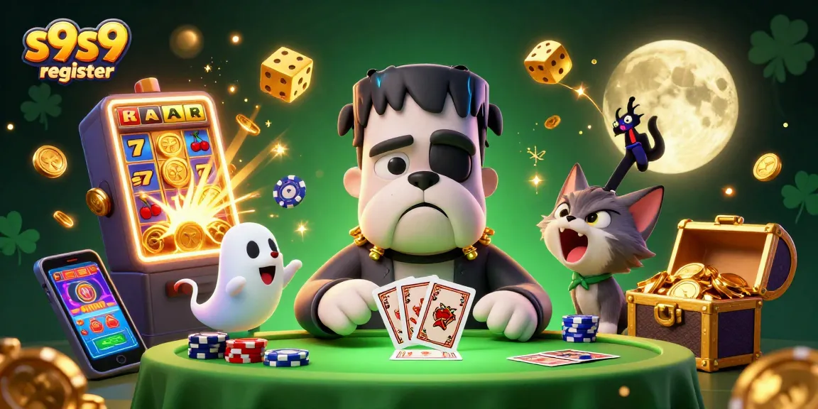 Experience the excitement of s9s9 register with a vibrant casino scene featuring animated characters and dynamic game elements.