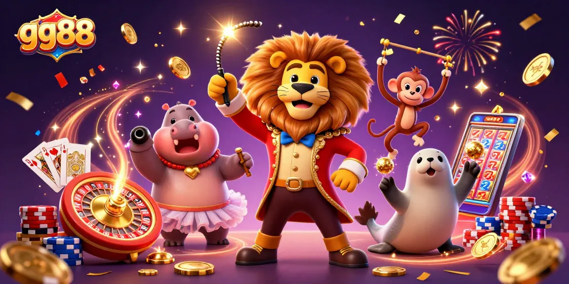 Experience the thrill of winning big at gg88 with colorful casino characters and vibrant gaming elements.