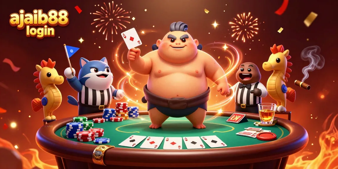 Experience the excitement of ajaib88 login with vibrant casino elements and engaging characters.