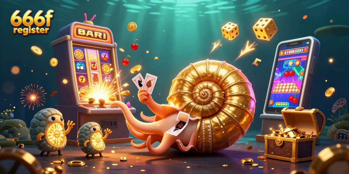 Experience thrilling gameplay with 666f register and vibrant casino elements cascading in dynamic illustration.