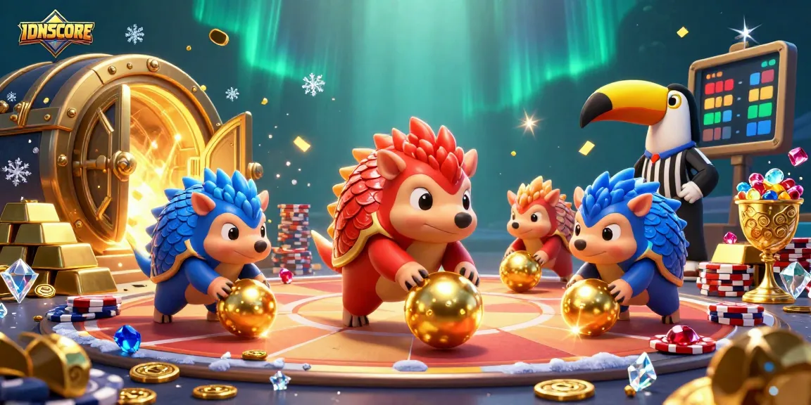 IDNSCORE features a competitive scene with pangolins gaming and exciting rewards.