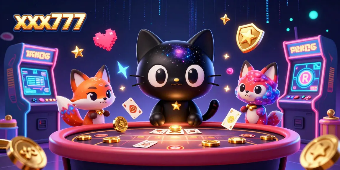 xxx777 menghadirkan pengalaman kasino mengasyikkan dengan kucing lubang hitam dan nebula rubah di tengah meja permainan.