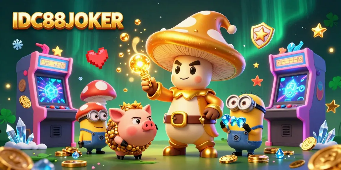 Play big wins with IDC88JOKER featuring vibrant 3D gaming elements and magical characters.
