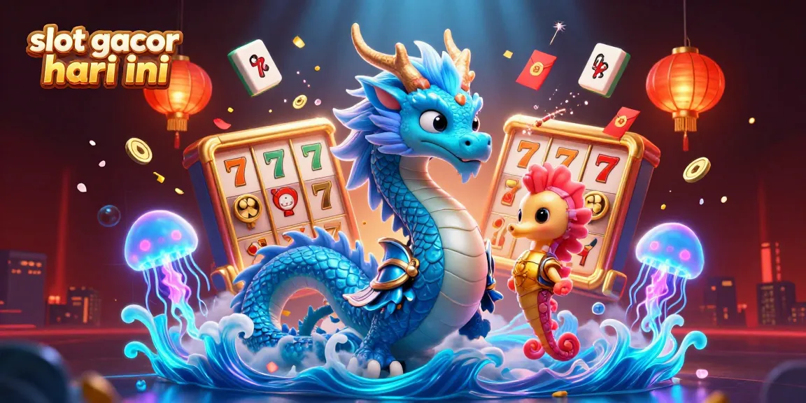 Experience thrilling gameplay at slot gacor hari ini with vibrant visuals featuring a water dragon, knight, and jellyfish.