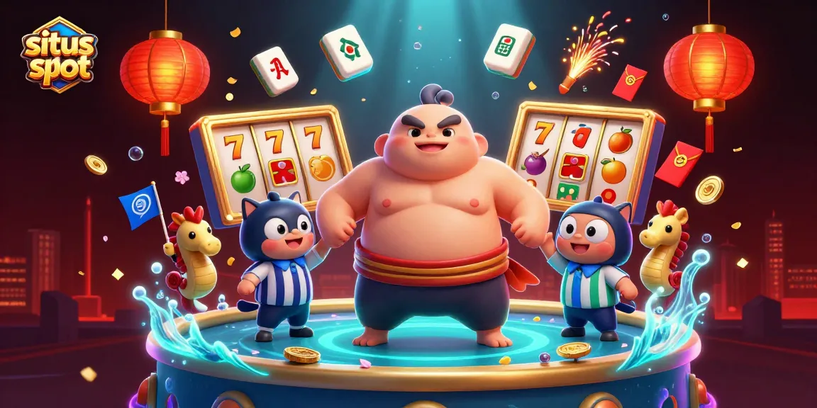 Permainan situs slot yang penuh warna, dengan karakter fugu di arena bawah laut.
