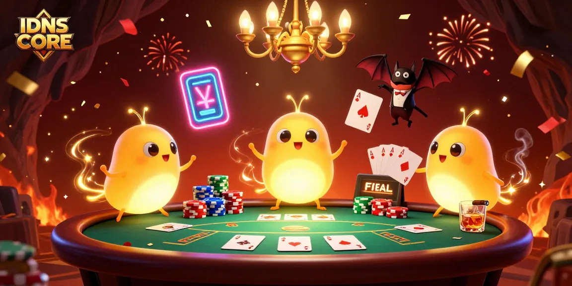 IDNSCORE lights up a vibrant casino cave with unique glowworm characters and dynamic gaming elements