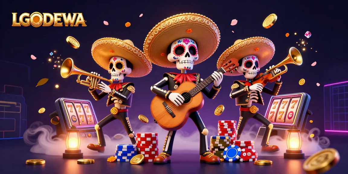 Experience winning with LGODEWA's vibrant salon of slots featuring a festive mariachi band.